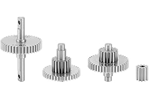 INJORA Stainless Steel 16.6:1 Transmission Gear Pinion Set for TRX4M Upgrade 1/18 RC Crawler Car