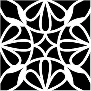 Artemio Diamante Cemento Flores Plantilla Home Déco, plástico, Multicolor, 30,5 x 0,2 x 35 cm