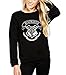 Produktbild Unbekannt Sweatshirt Harry Potter Hogwarts Logo für schwarzes Mädchen (Größe M)