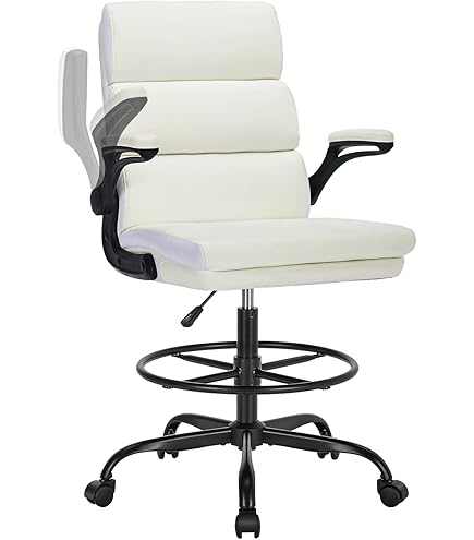 Drafting Chair, Tall Office Chair With 3D Lumbar Head