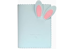 RUNRAYAY Album Photo en Cuir PU 64 pochettes, Porte-Cartes Nominatives Blue Rabbit Kpop Photocard Binder, Mini Album Photo de Film de 3 pouce Compatible avec Fujifilm Instax
