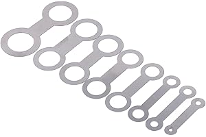 Okuyonic Outil de réparation de tampons, en cuir de saxophone longue durée de vie en métal kit de réparation de tampons de saxophone argenté 8 pièces léger pour l'entretien