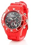 CRELL Unisex Uhr Analog Quarzwerk mit Silikon Armband W200UM
