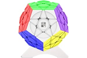 FunnyGoo YongJun YJ YuHu M V2M 12 Superficie Megaminx Dodecaedro Cubo 3x3 Gigaminx 3x3x12 megaminx Cubo, con un Soporte de Cubo Stickerless