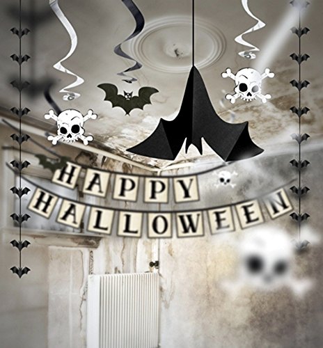 Hänger ‚Fledermaus‘ schwarz, 47×23, 37×19, 31×14 cm, 3 Stück – Halloween Dekoration - 2