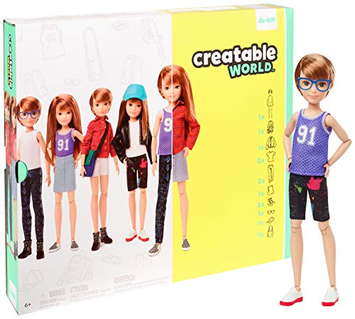 Mattel Creatable World Poupée à Personnaliser aux Cheveux Roux Lisses, Vêtements et Accessoires, Jouet Créatif pour Enfants à Partir de 6 Ans, GGG53