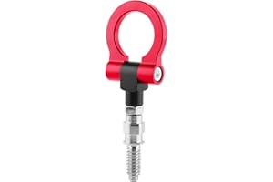 ‎EBTOOLS Abschleppöse-Universal Auto Selbstanhänger Front Zughaken-Trailer Ring Front Schleppseil Haken Schleuderring(Red)
