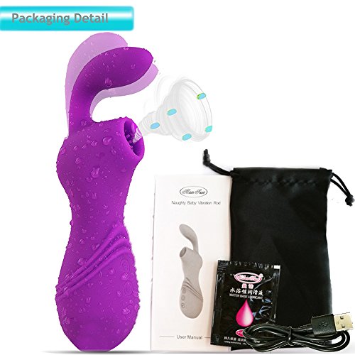 Preisvergleich Produktbild Sanft Saugen + Schütteln Vibrator Wiederaufladbare Wasserdichte Vibrator G Spot Stimulation Massage Stab