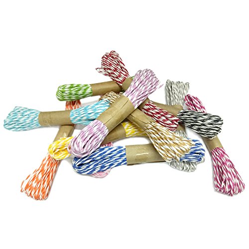 G2PLUS 12 Farben von Papier Strings Bastelschnur Dekokordel Schnur für DIY Kunstgewerbe - 2