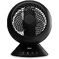 Duux Globe Table Fan, with Remote Control, LED Display & Touch Control, Powerful and Ultra Quiet Desk Fan, Circulator, 3 Speed Levels, Black