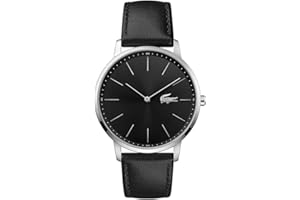 Lacoste Reloj Analógico de Cuarzo para Hombre con Correa en Piel Negro - 2011016