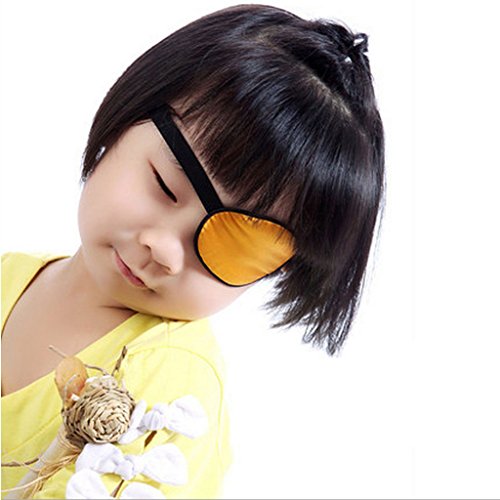 Kinder / Erwachsener Augenklappe Augenklappen Augenmaske aus Seide – Schwarz Kinder - 9