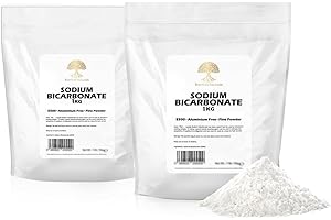 ECO-LUX ESSENTIALS Soda oczyszczona, wodorowęglan sodu, 2 kg, czysta soda oczyszczona do czyszczenia, pieczenia, kul do kąpieli, zapachów i zębów