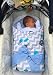 The Gorgeous 1 Baby swaddle blanket 0-4 months (Elephant, Blue)