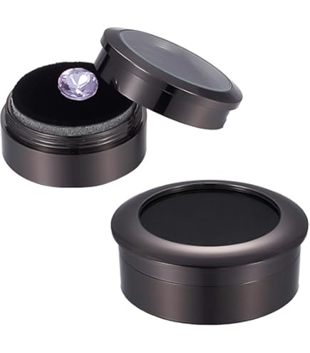 GORGECRAFT 20 Boîte De Présentation De Pierres Précieuses En Vrac De 2.95cm Petite Vitrine De Bijoux Blanche Conteneur Carré En Diamant Coffrets Cadeaux En Acrylique Avec Coussins En Éponge Couvercles