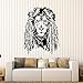 Produktbild Kunst Muster Löwenkopf Mit Langen Haaren Plaque Wandapplikation Tribal Animal Art Aufkleber Für Schlafzimmer Wohnkultur Für Kinderzimmer 24 Braun 56x77 cm