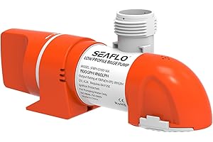 LIGHTEU®, Bomba de achique automática con sensor de nivel de agua de perfil bajo y estrecho de 12 V 1100 GPH SFBP1-G1100-14A