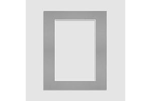 Alison Kingsgate A3 Silver Picture Mounts for A4 Aperture – Precision Cut Cardboard Photo Mounts – Ideal for Posters, Prints & Certificates – Multiple Sizes & Colours Available