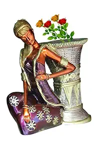 MARINERS CREATION Antique SHOWPIECE Cum Flower VASE for Home Decor & Gifting Size:23X8X26 cm (LXBXH) | Flower VASE | Bedroom Decoration | Home Decor Accessories