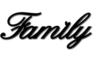 CREATCABIN Letrero Familiar de Madera para Decoración de Pared, Arte Recortado, Letra Cortada con Láser, Accesorios Decorativos Sin Terminar, Moderno para Sala de Estar, Puerta de Casa, Casa de Campo