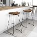 Produktbild Yaheetech 2er Set Barhocker Barstuhl Küchenhocker Tresenstuhl Hocker Metallstruktur Holz-Sitz 75cm Höhe max.250kg