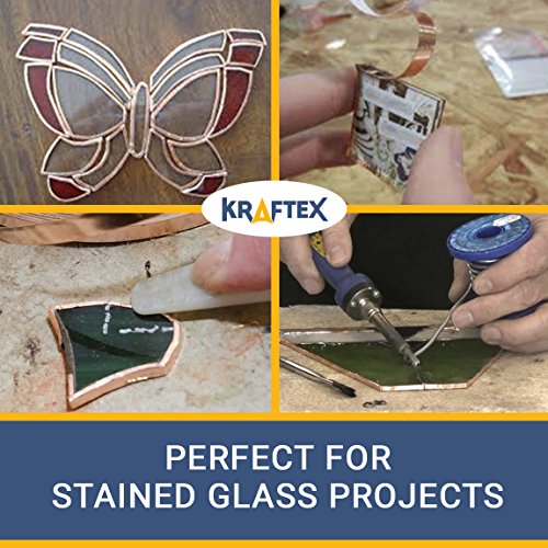 Kupfer Folie Tape mit leitfähigem Kleber (6 x 33 Meter) – Handwerk, gebeizt Glas, Löten, Elektro-Reparaturen, Erdung, EMI Schirmung – Extra Lang Value Pack – Tolles Einführungspreis - 3