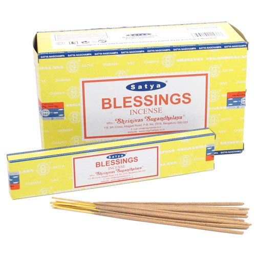 Nag Champa Blessings Incense Sticks, Box of 12 Packs by Incense Sticks & Cones