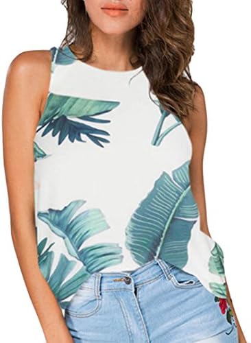 2018 New Women Vest, Ladies High Neck Floral Prints Sleeveless Casual Tops Blouse Tank T-Shirt by GreatestPAK