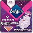 Bodyform Ultra Goodnight Extra Large Sanitary Towels with Wings 27 Pads 3 X 9