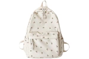 DKIIL NOIYB Kwiatowy plecak szkolny kawaii plecak dla dziewczynek, codzienny plecak damski plecak torebki płócienny plecak do szkoły podróży wakacje zakupy