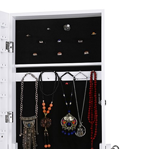 LANGRIA Schmuckschrank Spiegelschrank Schmuckregal Winkel Einstellbar Schmuckkasten (Type 1) - 5