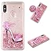 Produktbild Miagon Flüssig Hülle für Xiaomi Redmi Note 5 Pro,Glitzer Weich Treibsand Handyhülle Glitter Quicksand Silikon TPU Bumper Schutzhülle Case Cover-Rosa High Heels