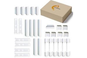 Lot de 6 capuchons de protection pour fenêtre en PVC et porte en PVC FAVORIT KF3 EB, EL O, EL U, S, W KF, blanc de Siegenia