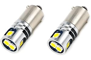 SageSunny 2PCS BA9S 53 T4W Lampadina LED 12V 5SMD 3030 Chip bianco per auto Mappa luce Indicatore di direzione laterale Indicatore di direzione Luce retromarcia Luce targa