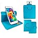 Produktbild Augustoshop Nano Flip Handy Smartphone 360 Grad Tasche Hülle Case Cover Für Sharp Aquos B10-360 XL Türkis Blau