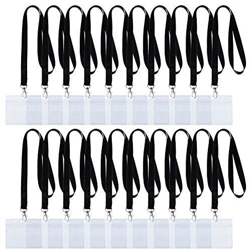 20 Set de Funda de Tarjeta de Identificaci n con Cordones de Cuello Negros reviews 20 Set de Funda de Tarjeta de Identificaci n con Cordones de Cuello Negros