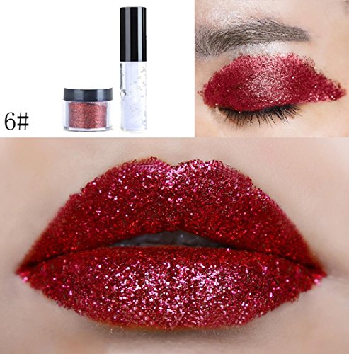 sansee Shimmer - Purpurina Brillo De Labios Paleta de polvo con purpurina pintalabios de maquillaje sombra de ojos