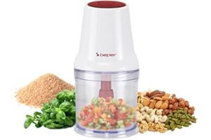 ‎BEPER BEPER P102ROB010 Doppelklingen-Zerkleinerer, 400 W, 500-ml-Kunststoffbehälter, Edelstahlklingen für gleichmäßiges Zerkleinern, Sicherheitssystem und rutschfeste Füße, Kabelgebundene Stromversorgung, W