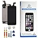 Produktbild Sintron OEM LCD Bildschirm Ersatz - Für iPhone 5S Schwarz Komplett Montiert Einschließlich Originalteile Frontkamera, Näherungssensor, Hörmuschel Lautsprecher, LCD Bildschirm, Home Button + Werkzeug & Anleitungen (For iPhone 5S, Fully Assembled-Black)