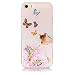 Produktbild iPhone 5 / 5S / SE Hülle, Chreey [Abbildung Serie] Schutzhülle Ultra Dünn Transparent Kratzfest Weich TPU Silikon Case Handyhülle Backcover [Katzen & Schmetterlinge]