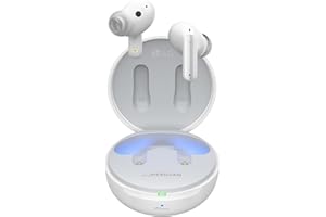 LG Electronics Auriculares Bluetooth Intraurales LG Tone Free DFP8, Sistema de Sonido Meridian y Cancelación Activa de Ruido (ANC), Carga Inalámbrica, Protección contra Salpicaduras de Agua IPX4