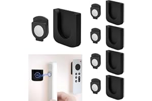 TSASWEET 5 Pz Porta Telecomando ad Alta Magnetica da Parete, Supporto porta Telecomando Senza Foratura, Portatelecomando da Muro per Appendere Vari Telecomandi, Magneti Forti (Nero)