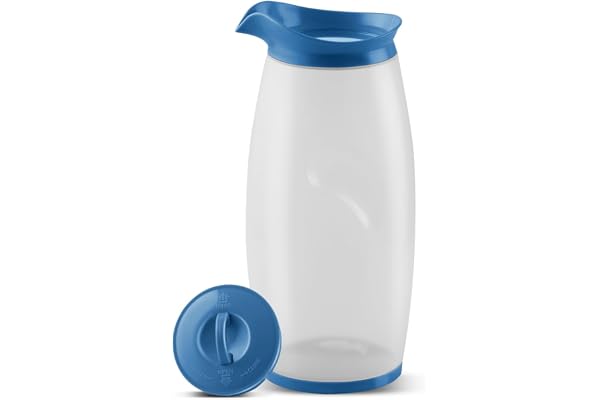 JAYPEE Hippo Unbreakable Water Jug 1.93 Litre with Lockable Lid Wide Mouth BPA Free Food Grade Multipurpose Jug for Milk, Juice, Beverages & Kitchen,Blue