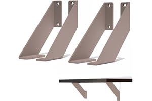 Chas Bete Escuadras para Estanterias Pesados 15 cm 4 Piezas, Soporte Estanteria Pared Metal Rosa Oxido para Estanterias de Dormitorio Sala Estar Cocina Barra