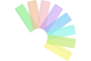 AESTUSTHERI 8PCS Dyslexia Aids Coloured Overlays for Reading - Dyslexia Overlays for Dyslexia, ADHD, Irlen Syndrome & Visual Stress - Highlighter Line Bookmark, Guided Strips