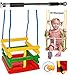 Produktbild 2 tlg. Set _ Schaukel aus Kunststoff mit Gurt & Türreck - Gitterschaukel / Kinderschaukel - Sicherheitsgurt & leichter Einstieg ! __ mitwachsend & verstellbar ___ Babyschaukel - Kleinkindschaukel verstellbar - Reck für Türrahmen Befestigung - Stange - Türstange - Plastik / Kunststoffschaukel - Plastikschaukel Baby Kinder - Plastikgitterschaukel für Innen und Außen - mit Sicherheitsstäben / bunte Stäbe Plastikbabyschaukel / Drinnen - mit / ohne Schrauben