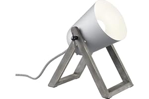 RL LIVE YOUR LIGHT Reality Leuchten R50721011 Marc A++ do E Lampa Stołowa, E27, Szary, 12,5 x 19,5 x 21 cm