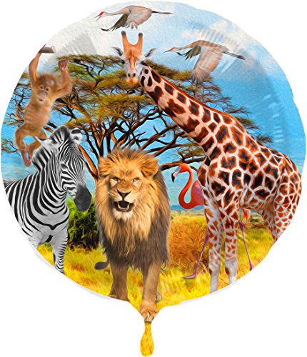 Folienballon * SAFARI + WILDE TIERE * zum Kindergeburtstag // Folien Ballon Party Helium Deko Ballongas Motto Afrika - 3