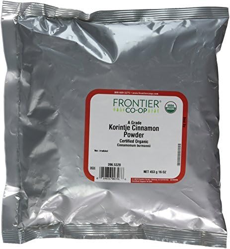 Frontier A Grade and Korintje cinnamon Certified Organic (3% Oil), 16 Ounce Bags (Pack of 2) by Frontier