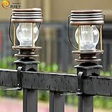 LanLan 2pcs LED rétro éclairage Solaire Paysage de Jardin Lanterne Suspendue Lumière Chaude